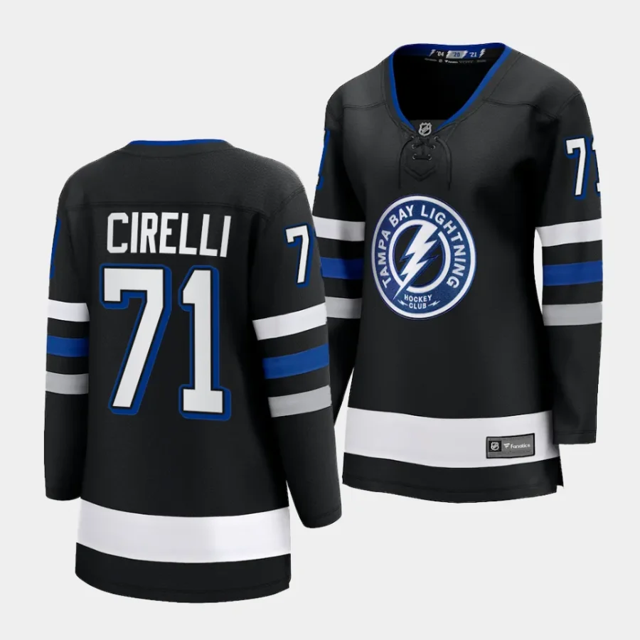 anthony cirelli lightning black alternate women jerseys