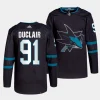 anthony duclair sharks black alternate authentic pro jersey