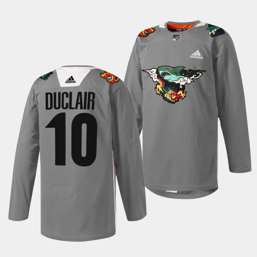 anthony duclair sharks gray 2024 lunar new year dragon jersey