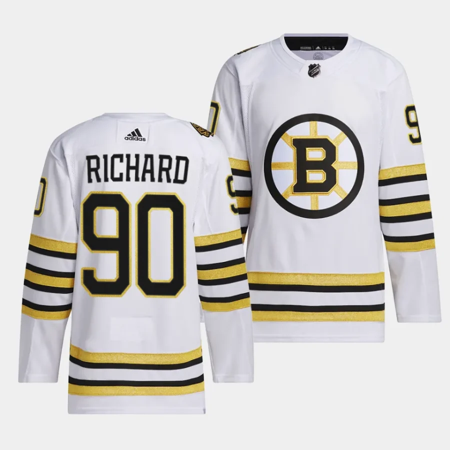 anthony richard bruins white 2023 24100th anniversary primegreen authentic playerjersey