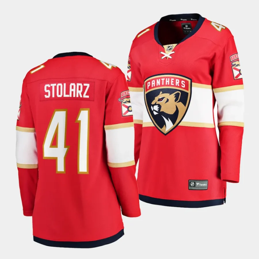 anthony stolarz panthers red home women jerseys