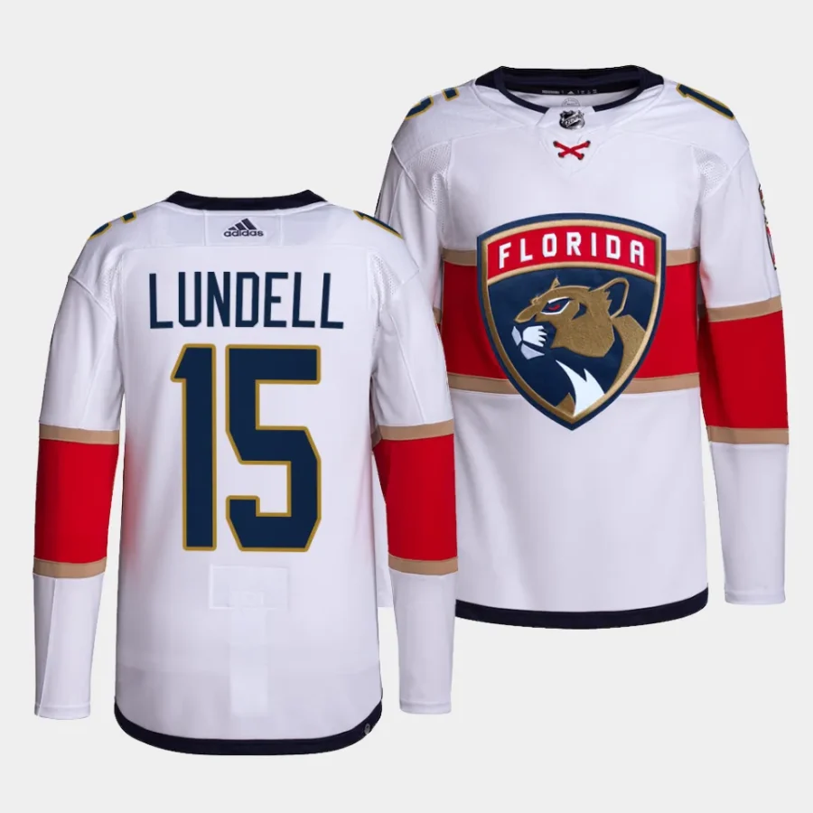 anton lundell panthers white away primegreen jersey