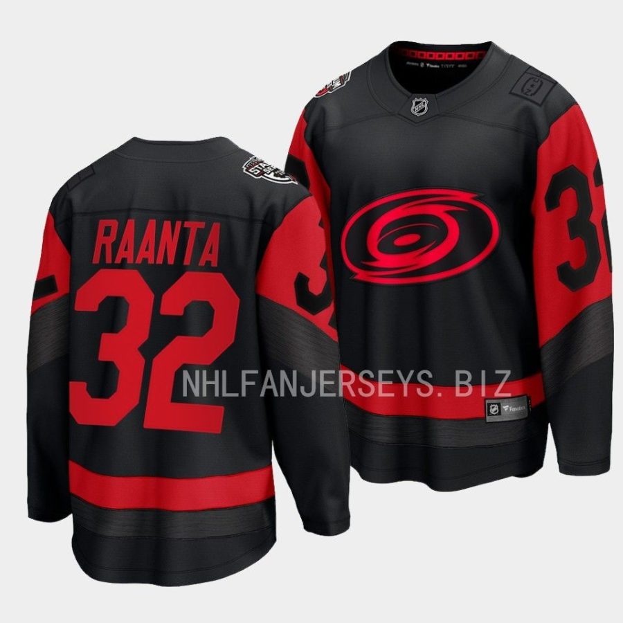 antti raanta hurricanes black 2023 nhl stadium series breakaway player jersey