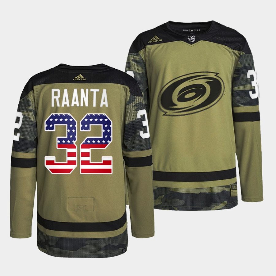 antti raanta hurricanes camo 2023military appreciation warmup jersey