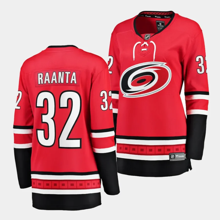 antti raanta hurricanes red alternate women jerseys