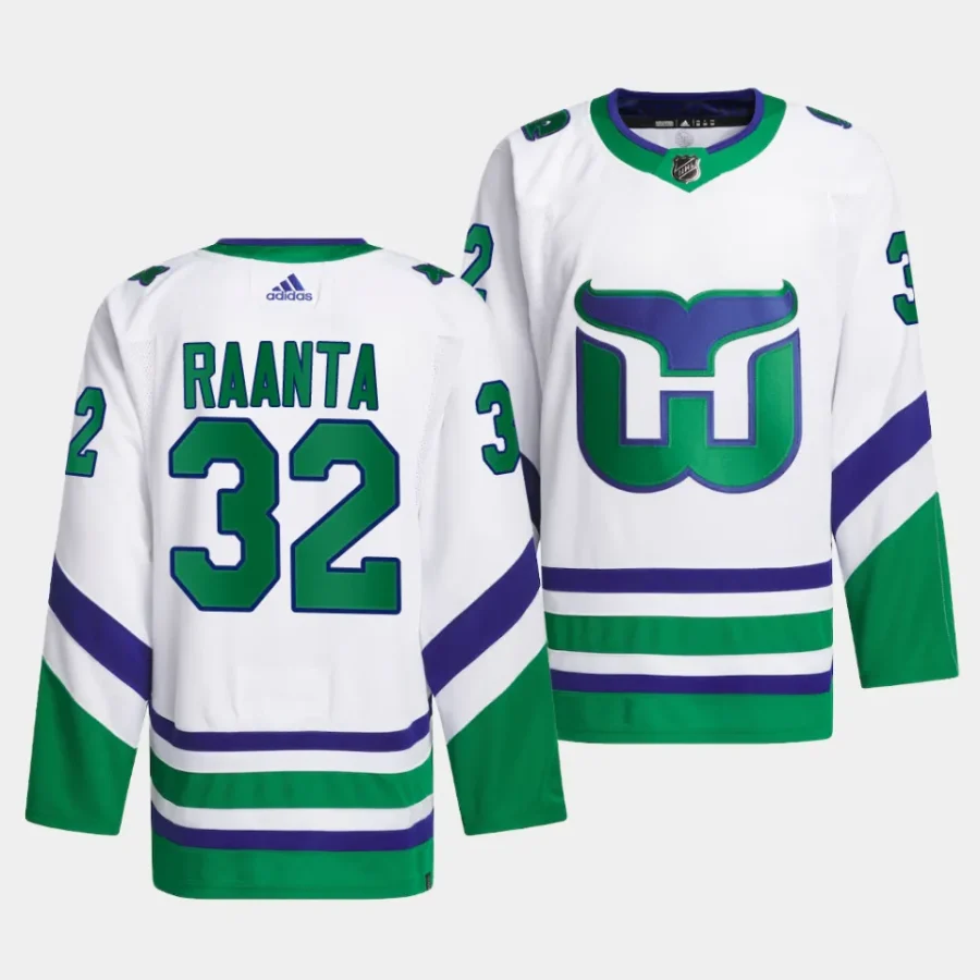 antti raanta hurricanes white whalers primegreen jersey