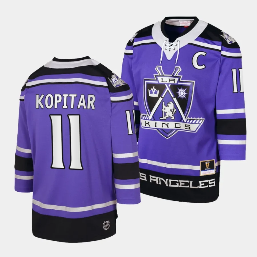 anze kopitar kings purple 2002 blue line player jersey