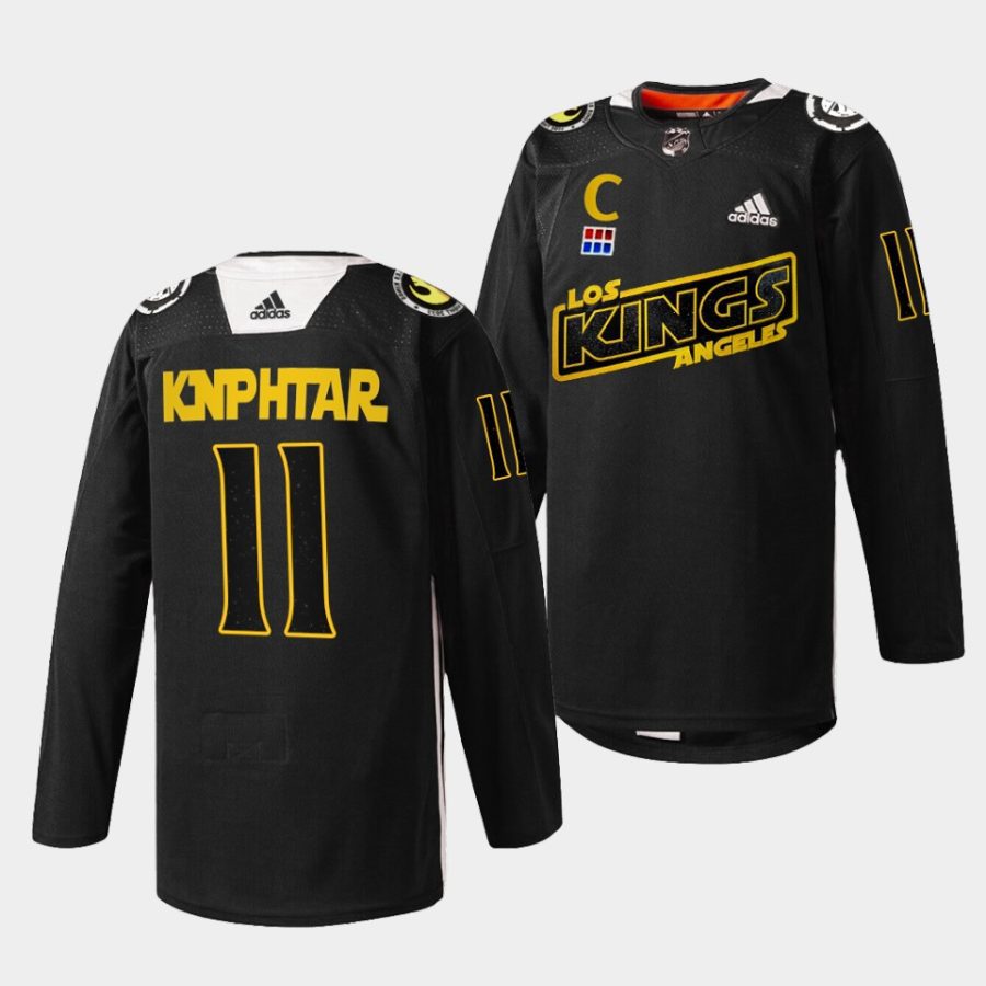 anze kopitar kings warmup 2022star wars night black jersey