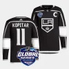 anze kopitar la kings black 2023 nhl global series authentic pro primegreenjersey