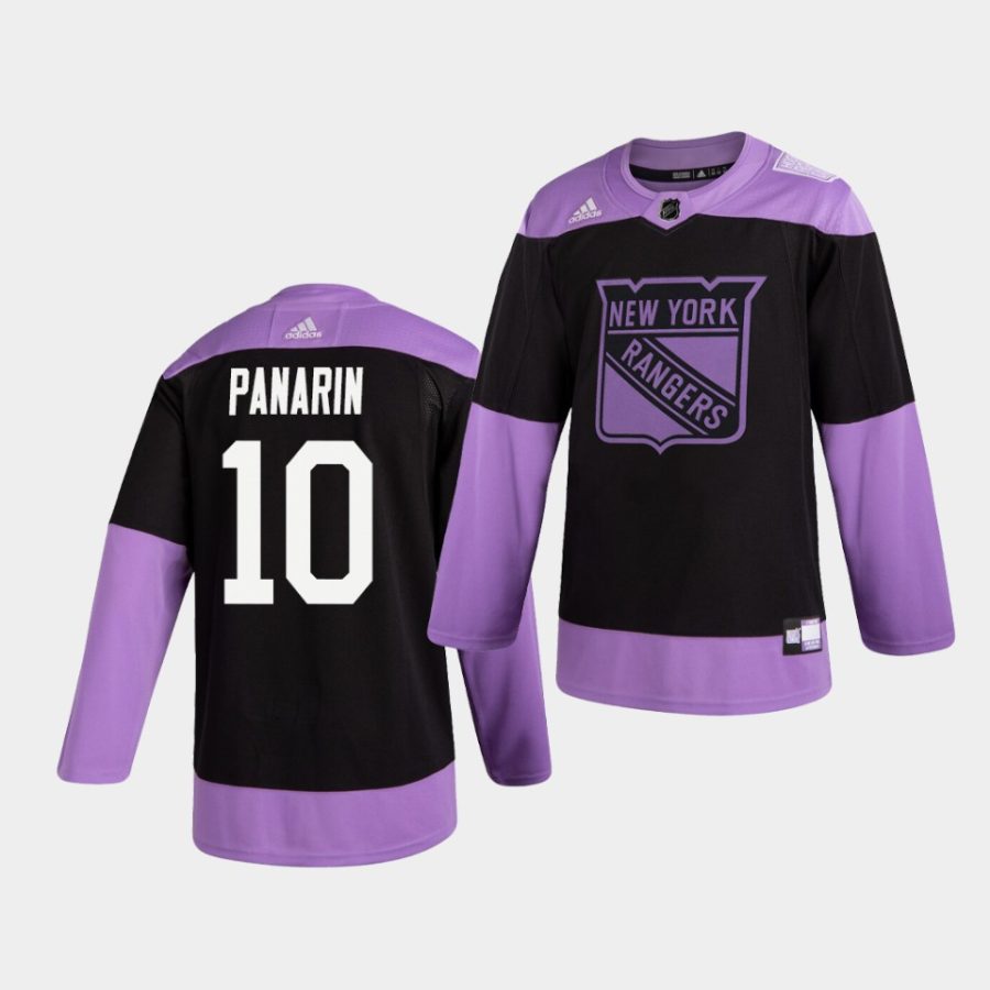 artemi panarin rangers black hockey fights cancer practice jersey