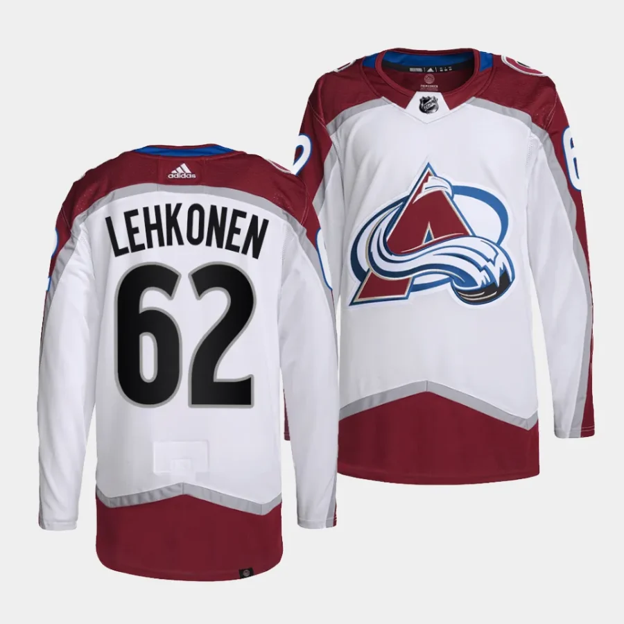 artturi lehkonen avalanche white away primegreen authentic projersey