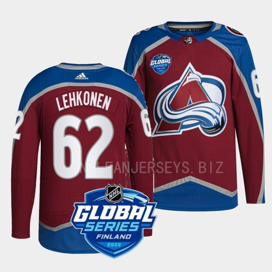 artturi lehkonen canucks burgundy 2022 nhl global series authentic jersey