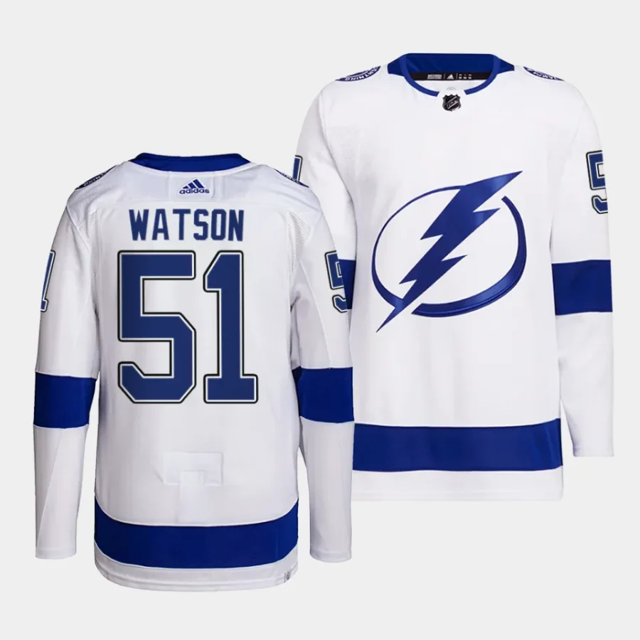 austin watson lightning white away primegreen authentic projersey