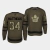 auston matthews leafs camo military jersey