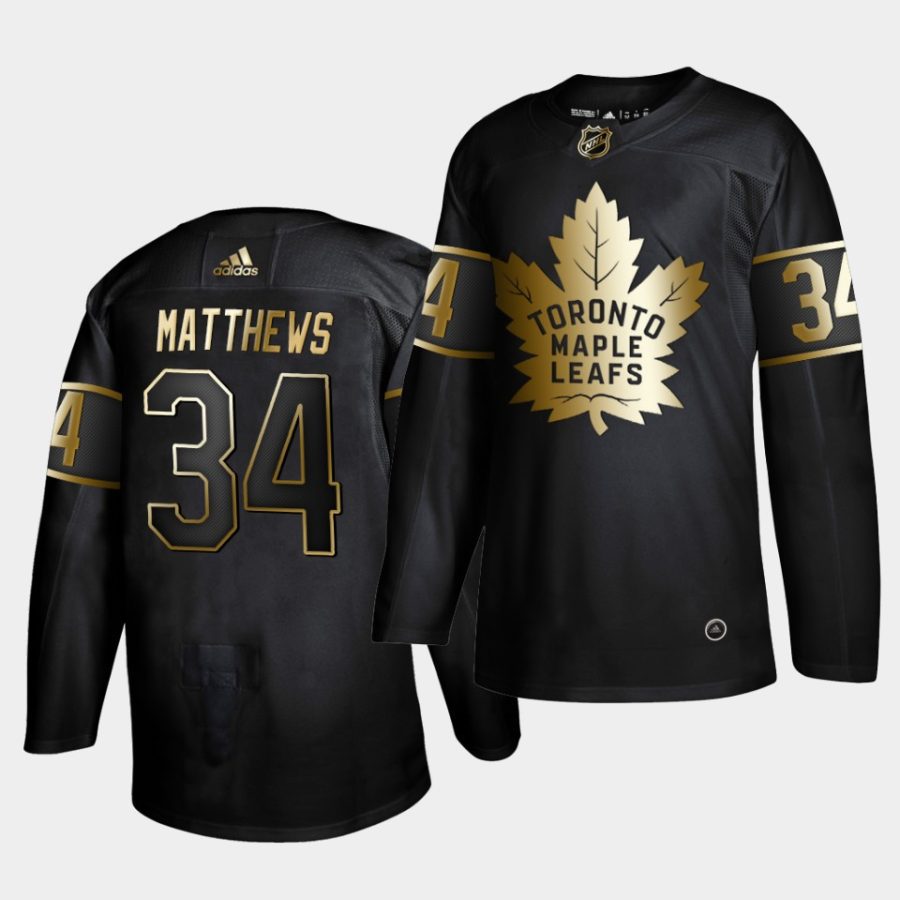 auston matthews maple leafs black golden edition authentic jersey