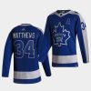 auston matthews maple leafs blue 2021 reverse retro special edition authentic jersey