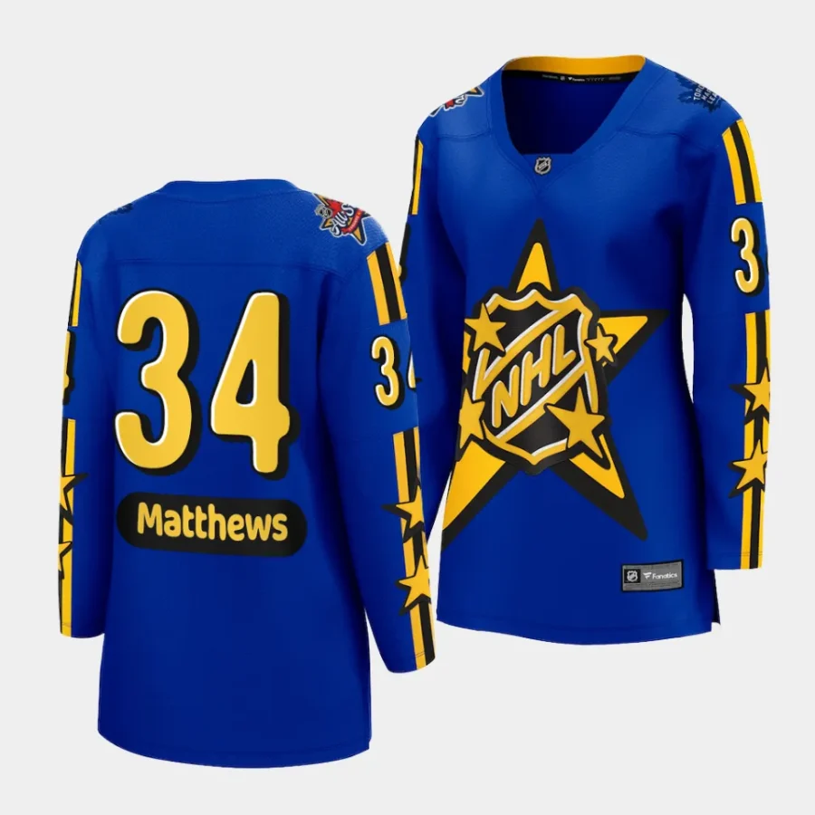 auston matthews maple leafs blue 2024 nhl all star game breakaway womenjersey