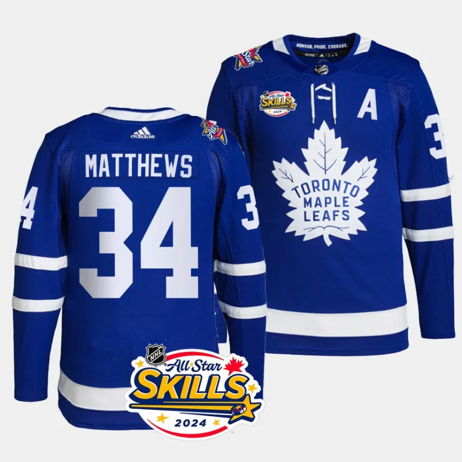 auston matthews maple leafs blue 2024 nhl all star skills authentic home jersey