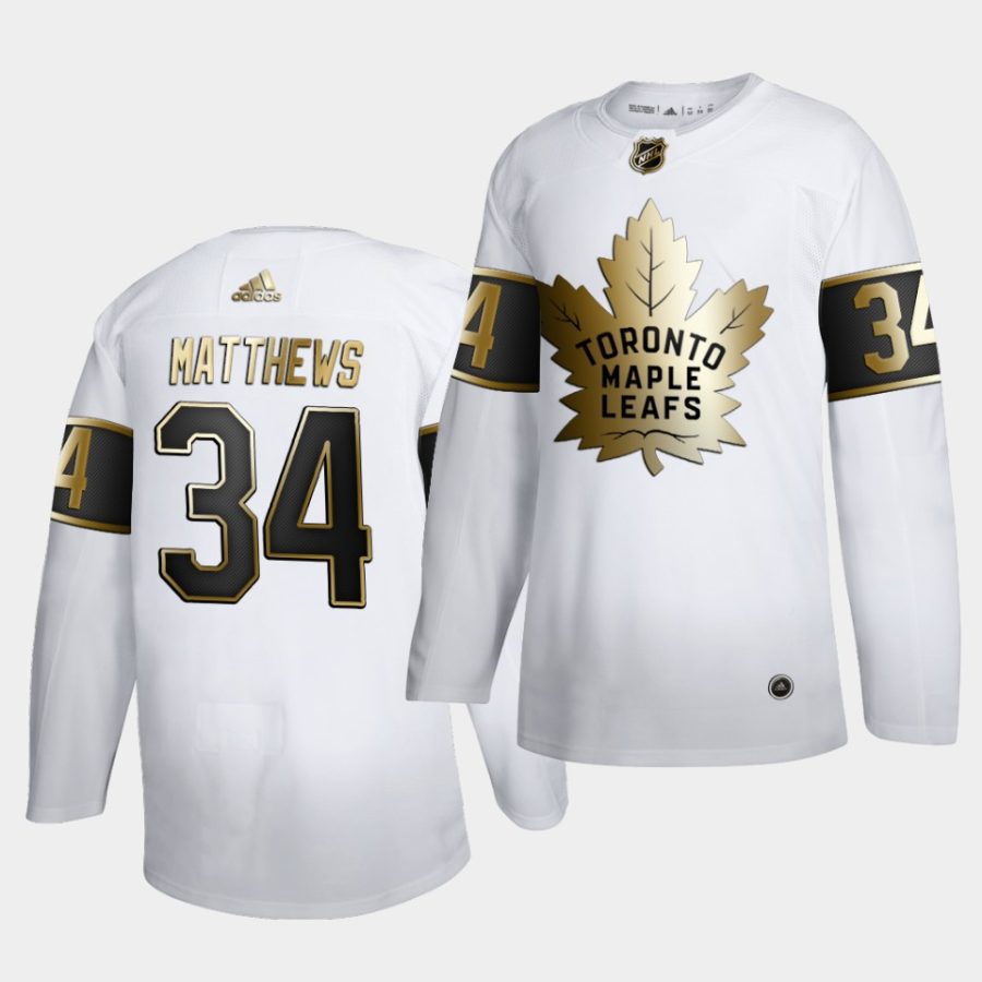 auston matthews maple leafs white golden edition limited authentic jersey