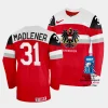 australia david madlener 2023 iihf world championship red away jersey