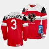 australia peter schneider 2023 iihf world championship red away jersey