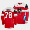 australia thimo nickl 2023 iihf world championship red away jersey