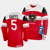 australia thomas raffl 2023 iihf world championship red away jersey