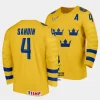 axel sandin pellikka sweden 2024 iihf world junior championship yellow jersey