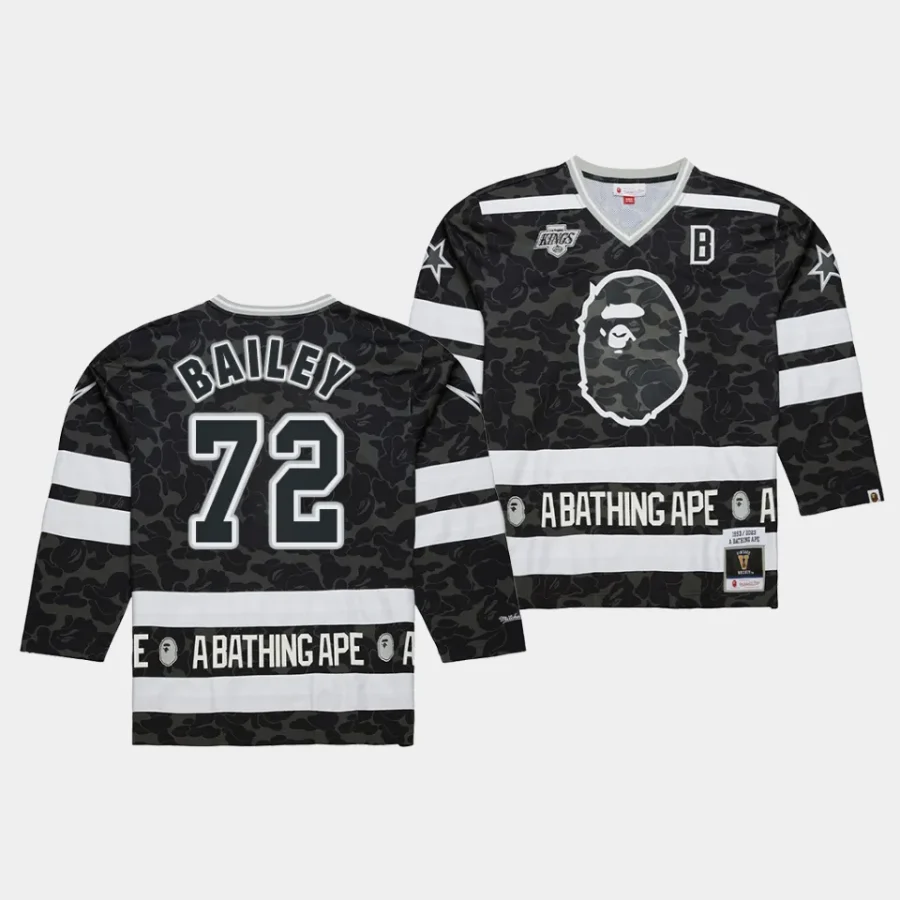 bailey la kings black nhl bape mitchell ness camo jersey