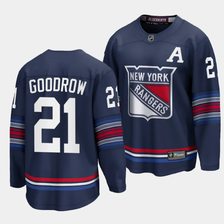 barclay goodrow rangers navy 2023 24alternate premier jersey