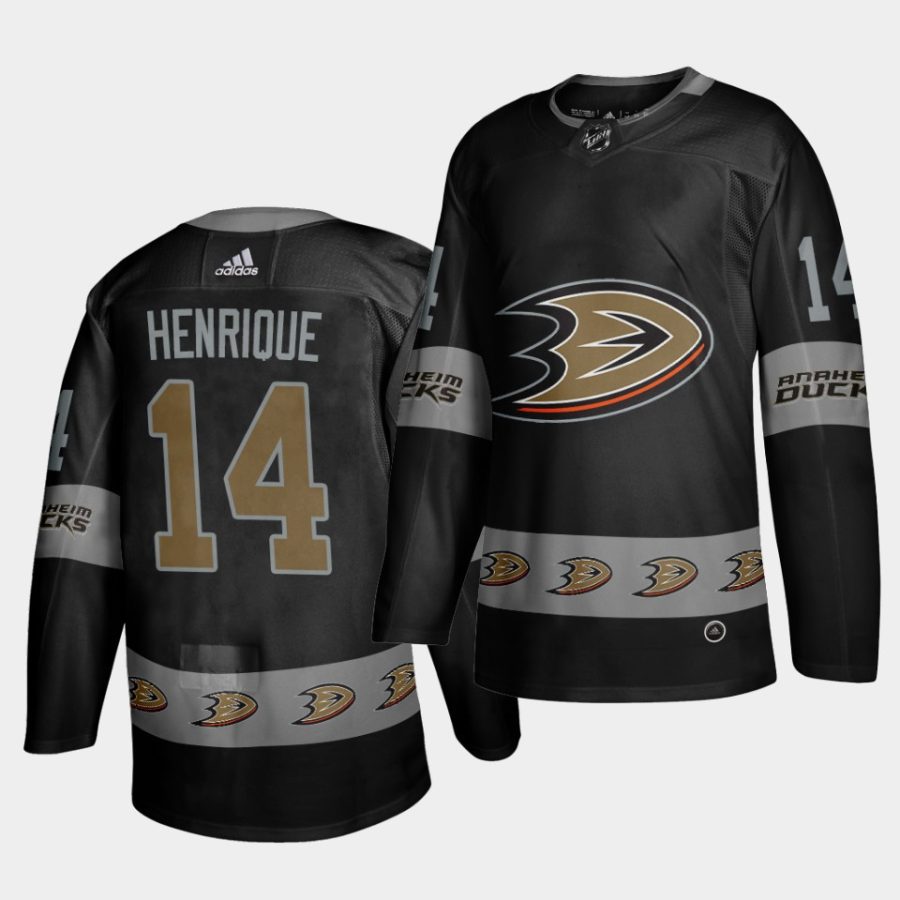 black anaheim ducks sideline adam henrique jersey 2