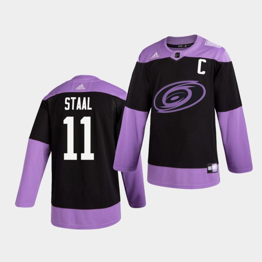 black carolina hurricanes sideline jordan staal jersey