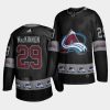 black colorado avalanche sideline nathan mackinnon jersey 1