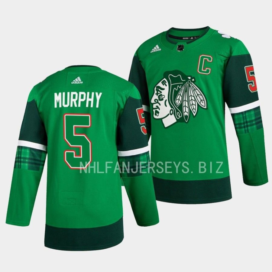 blackhawks connor murphy green 2023 st. patricks day jersey