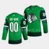 blackhawks custom primegreen authentic green 2023 st. patricks day jersey