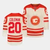 blake coleman flames 2023 nhl heritage classic youth cream jersey