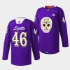 blake lizotte la kings purple 2022dia de los metros night sugar skull warmup jersey