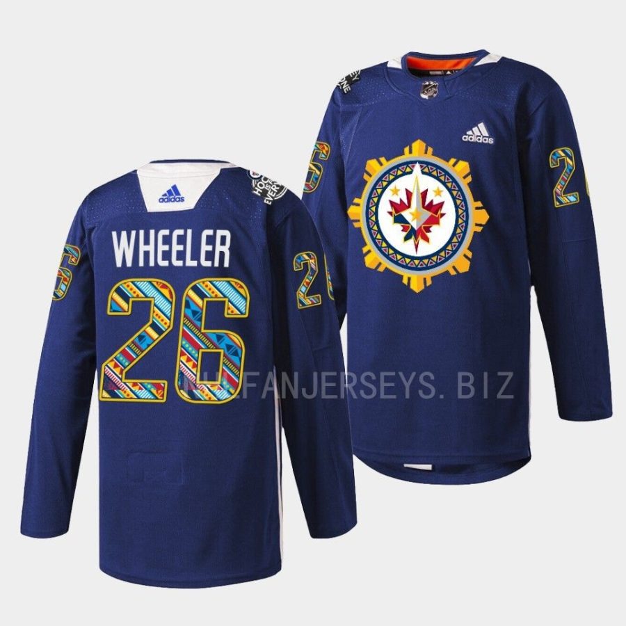 blake wheeler jets navy 2022filipino heritage night warmup jersey