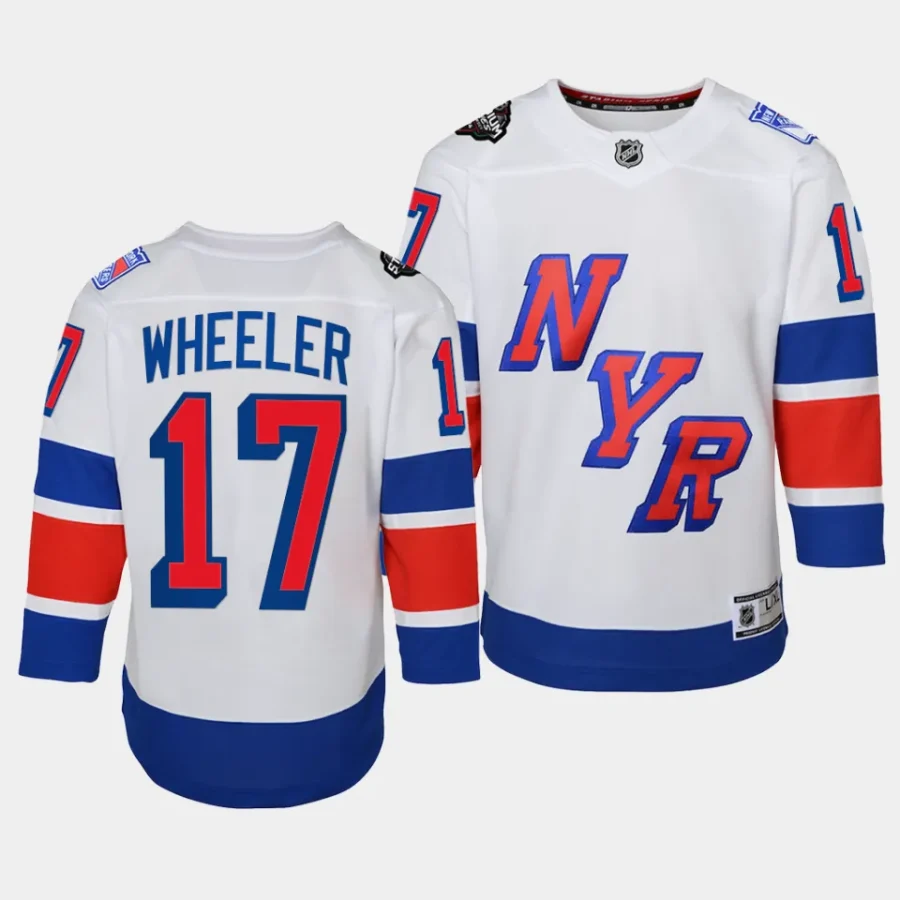 blake wheeler rangers 2024 nhl stadium series youth white jersey