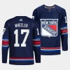 blake wheeler rangers navy 2023 24alternate authentic third jersey