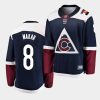 blue colorado avalanche sideline cale makar jersey 0