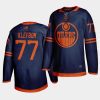 blue edmonton oilers sideline oscar klefbom jersey