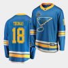 blue st. louis blues sideline robert thomas jersey