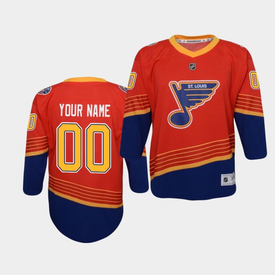 blues custom red 2021 reverse retro youth jersey