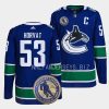 bo horvat canucks blue 2022 hhof warmup jersey