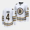 bobby orr bruins white 2023 24100th anniversary premier jersey