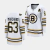 brad marchand bruins white 100th anniversary women jerseys