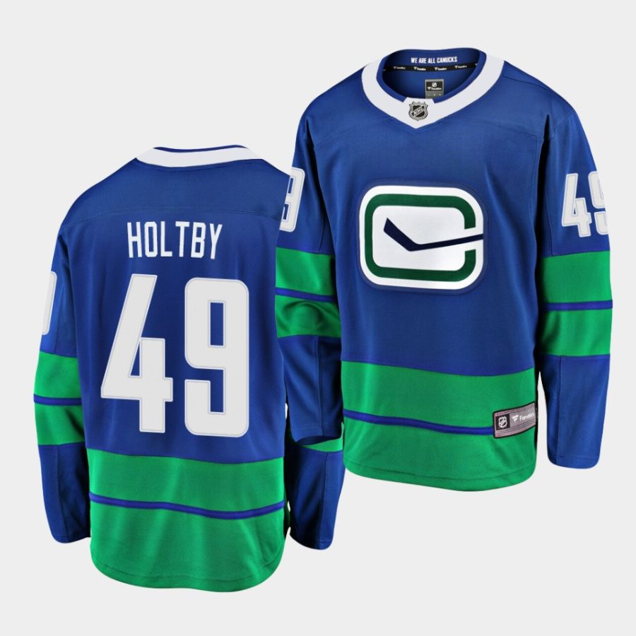 braden holtby canucks royal alternate premier player jersey