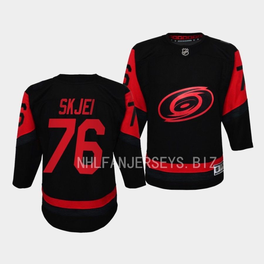 brady skjei hurricanes 2023 nhl stadium series youth blackplayer jersey