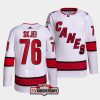 brady skjei hurricanes white authentic away 25th anniversary jersey